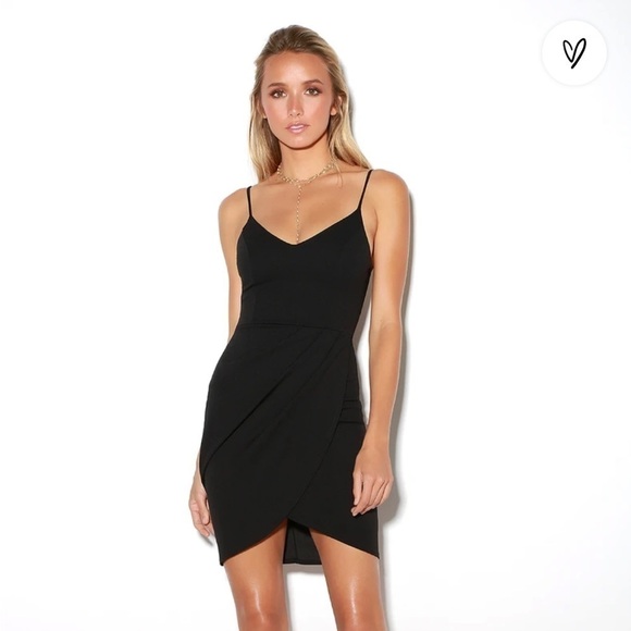 Lulu’s Forever Your Girl Black Bodycon Dress Small - Picture 2 of 11